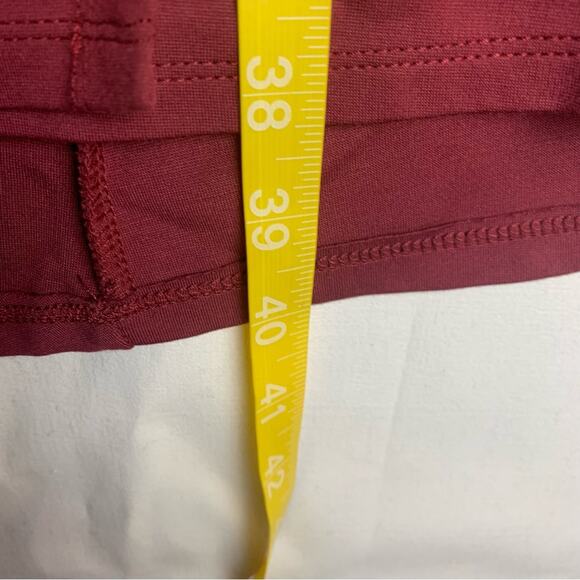 Torrid size 0 large 12 Red A-Line faux Wrap Midi Dress knee length wine - Picture 13 of 13